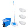 Balde Com Centrífuga Mop Com Pedal Com 4 Refil Esfregão - 1