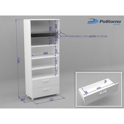 Estante Livramento - Politorno - Branco - 4