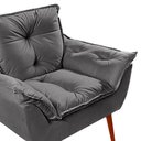 Ver imagem 2 de Poltrona Decorativa Opala Suede - Lm Decor Cinza Escuro