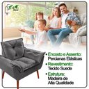 Ver imagem 6 de Poltrona Decorativa Opala Suede - Lm Decor Cinza Escuro