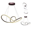 Ver imagem 1 de Lustre Pendente Aneis Infinito Arco 3 em 1 Led 49W Luminaria Ambiente Sala de Estar Quarto Cozinha R