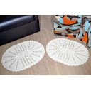 Ver imagem 1 de Par de Tapetes em Crochê Oval Liso - Amazonita Arte & Tear Par de Tapete Oval Crochê