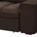 Ver imagem 5 de Sofá Retrátil Reclinável para Sala 3 Lugares 230cm Asaph F04 Veludo Marrom - Lyam Decor