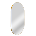 Ver imagem 3 de Espelho Oval Pílula 60x90 Moldura Couro Caramelo