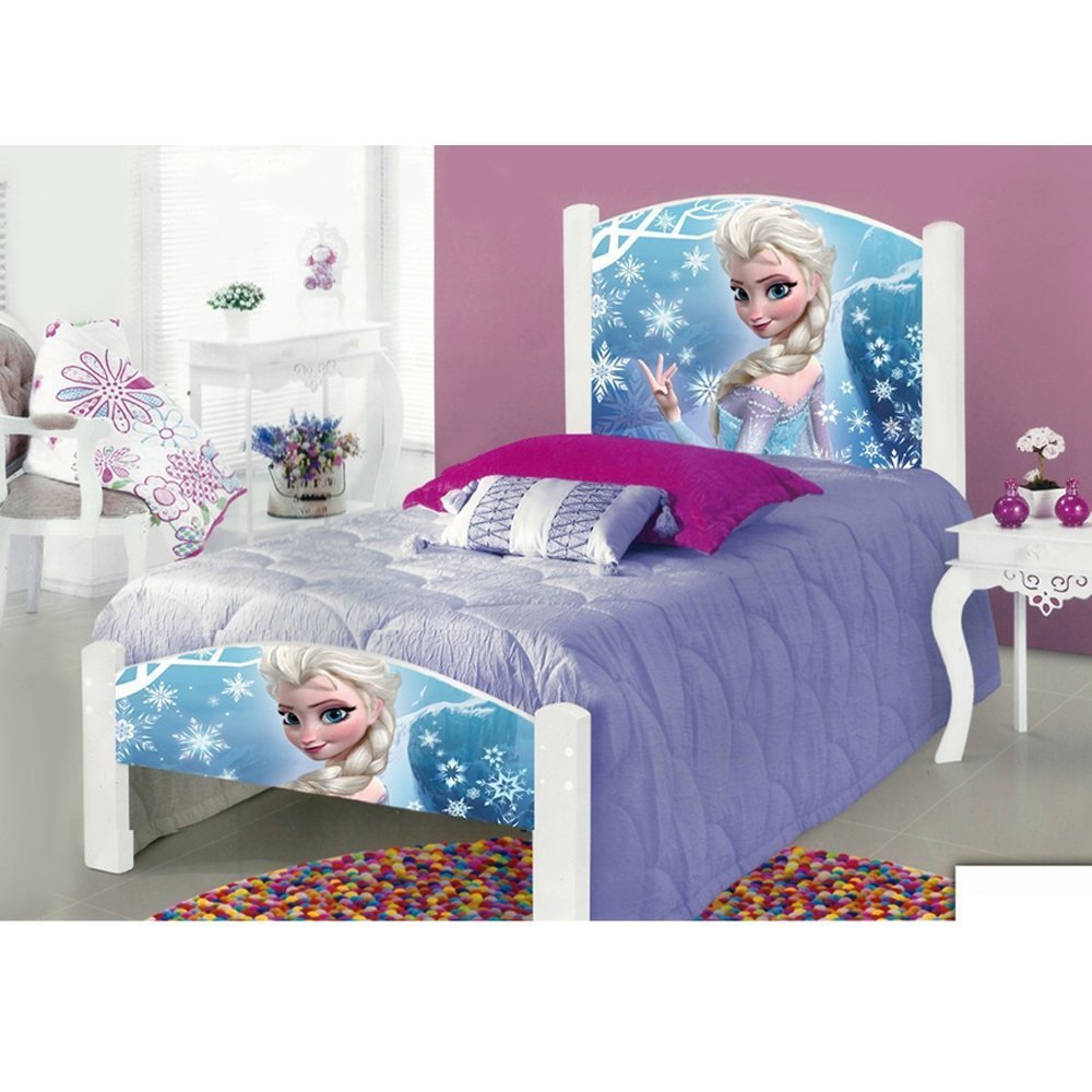 Cama de Criança Infantil Solteiro Adesivada Frozen