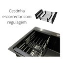 Ver imagem 2 de Cuba Pia Gourmet Quadrada Cozinha Aço Inox 304 com Acessórios 40x45cm