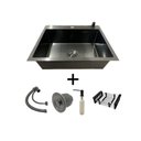 Ver imagem 1 de Cuba Pia Gourmet Quadrada Cozinha Aço Inox 304 com Acessórios 40x45cm