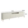 Rack para Tv 260cm com 4 Portas Lisas 100% Mdf Pés em Metal - 2
