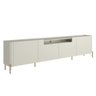 Rack para Tv 260cm com 4 Portas Lisas 100% Mdf Pés em Metal - 1
