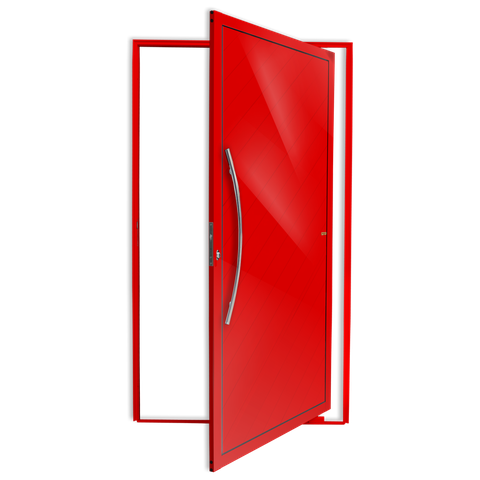 Porta Pivotante Alumínio Lambril Savana c/Puxador e.Vermelho 120 Brimak