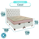 Ver imagem 3 de Cama Box Bau + Colchão Casal D33 Maxsono Paropas + Cabeceira Estofada
