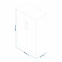 Ver imagem 5 de Armário Multiuso Sapateira 2 Portas Alaska Freijó e Off White Notável Móveis