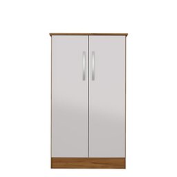 Armário Multiuso Sapateira 2 Portas Alaska Freijó e Off White Notável Móveis - 2