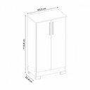 Ver imagem 6 de Sapateira Notável Alaska New 2 Portas Freijó Off White com Pés