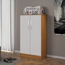 Ver imagem 1 de Armário Multiuso Sapateira 2 Portas Alaska Freijó e Off White Notável Móveis