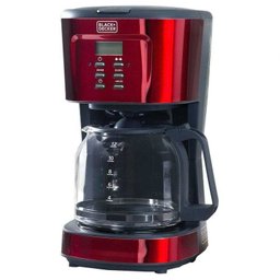 Cafeteira Elétrica 30 Cafés Com Jarra de Vidro 1,5L Programável CMP 220V Vermelha Black Decker - 1 Cafeteira Elétrica 30 Cafés Com Jarra de Vidro 1,5L Programável CMP 220V Vermelha Black Decker - 1