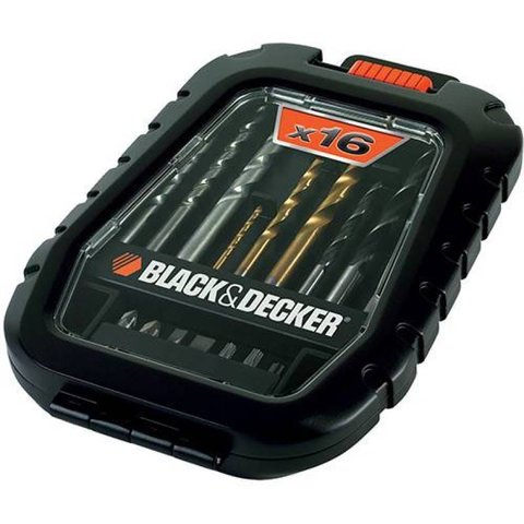 Kit de 16 peças  Brocas e Bits - Black & Decker