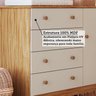 Cômoda Infantil 1 Porta 4 Gavetas 100% Mdf 95cm Levy Espresso Móveis - 5