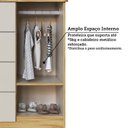 Ver imagem 7 de Cômoda Infantil 1 Porta 4 Gavetas 100% MDF 95cm Levy Espresso Móveis Bege/Amêndoa/Off White