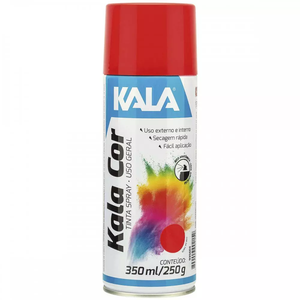 TINTA SPRAY USO GERAL KALA COR VERMELHO 350ML/250G