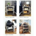 Ver imagem 5 de Estante de Aço Mini com 3 Prateleiras 45x27cm 45kg Coluna Bipartida Para Escritório Preta