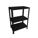 Ver imagem 3 de Estante de Aço Mini com 3 Prateleiras 45x27cm 45kg Coluna Bipartida Para Escritório Preta