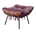Ver imagem 4 de Poltrona Costela com Puff Cor:Veludo Roxo 380