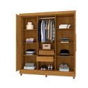 Ver imagem 3 de Roupeiro Estrela 6 Portas 2 Gavetas Freijó/off White - Mopar Móveis