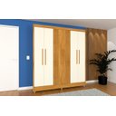 Ver imagem 2 de Roupeiro Estrela 6 Portas 2 Gavetas Freijó/off White - Mopar Móveis