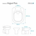 Ver imagem 2 de Assento Sanitário Soft Close Vogue Plus Branco para vaso Deca (com amortecedor)