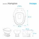 Ver imagem 2 de Assento Sanitário Poliester Antimicrobiano Hampton Branco para Vaso Incepa