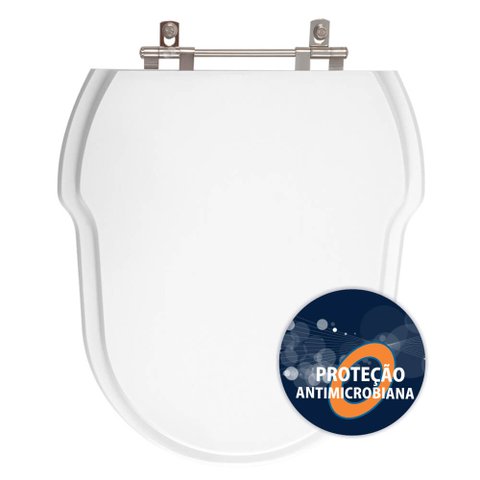 Assento Sanitário Poliester Antimicrobiano Hampton Branco para Vaso Incepa