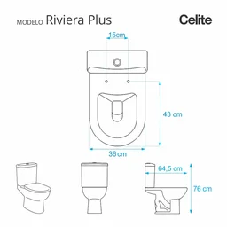 Assento Sanitário Riviera Plus Branco Para Vaso Celite - 2