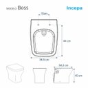 Ver imagem 2 de Assento Sanitário Boss Preto Matte Para Vaso Incepa