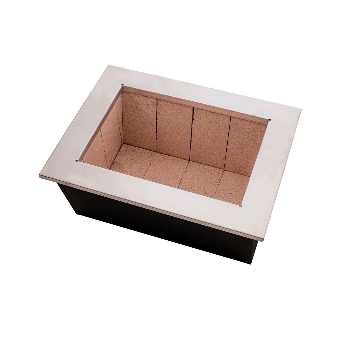 Caixa Braseiro Churrasqueira Gourmet em Aço Preta 60x45x28cm - 1