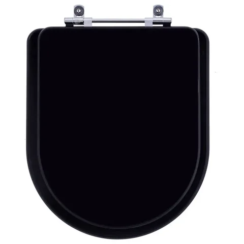 Assento Sanitário Poliéster Carrara Ébano Fosco (Preto) Para Vaso Deca
