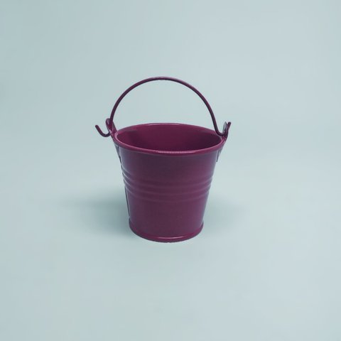 Mini Balde Colorido Alumínio c/ Alça Decoração Lembrancinha - Balde Alumínio Roxo