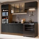Ver imagem 1 de Armário de Cozinha Completa 270 cm Rustic/Preto Agata Madesa 12