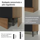 Ver mais imagens de Armário de Cozinha Completa 270 cm Rustic/Preto Agata Madesa 12