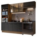 Ver imagem 2 de Armário de Cozinha Completa 270 cm Rustic/Preto Agata Madesa 12