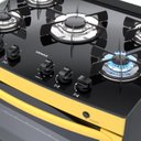 Ver imagem 3 de FOGAO 5 BOCAS VENAX DELPLUS VITREO BL AMARELO GAS GLP