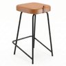 Banqueta Média para Cozinha Vik Estofada Couríssimo Whisky - Desk Design - 1