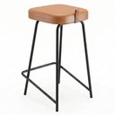 Ver imagem 1 de Banqueta Média para Cozinha Vik Estofada Couríssimo Whisky - Desk Design