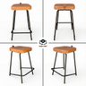 Banqueta Média para Cozinha Vik Estofada Couríssimo Whisky - Desk Design - 6