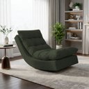 Ver imagem 1 de Poltrona Balance Leve Balanço Linho Premium Easy Clean Luxo para Sala Quarto Conforto Relaxante