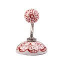 Ver imagem 4 de Gancho Cabide Cerâmica Floral Vermelho com Metal