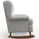 Ver imagem 7 de Kit 2 Poltronas De Amamentação Com Balanço Malu Base Madeira P02 Facto Cinza Metalizado - Lyam