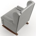 Ver mais imagens de Kit 2 Poltronas De Amamentação Com Balanço Malu Base Madeira P02 Facto Cinza Metalizado - Lyam