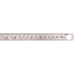 Escala de aço inox 150mm - Vonder