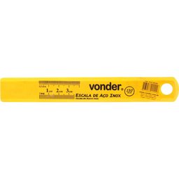 Escala de aço inox 150mm - Vonder - 2